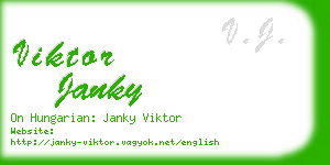 viktor janky business card